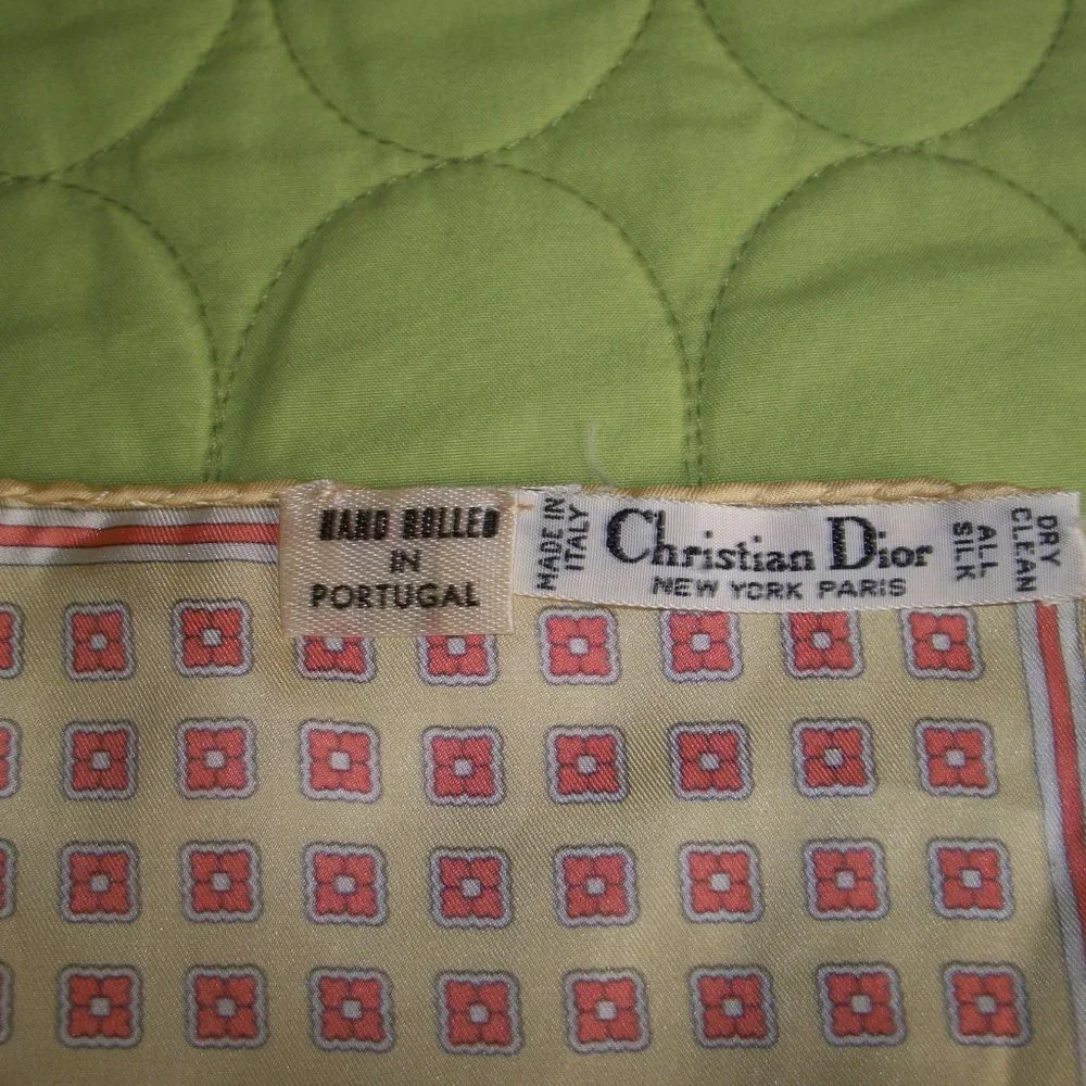 Vintage Christian Dior Silk Handkerchief Scarf